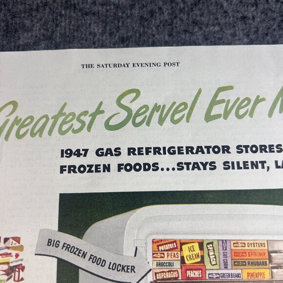 1947 Servel Gas Refrigerators "Stays Silent. Lasts Longer." Vintage Print‎ Ad - Picture 12 of 16